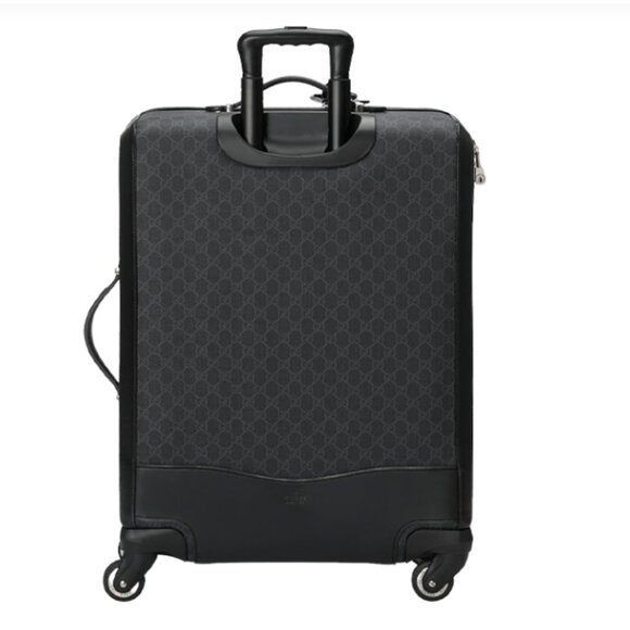 Gucci Black Azalea GG Canvas Supreme Rolling Trolley Luggage - Picture 2 of 12